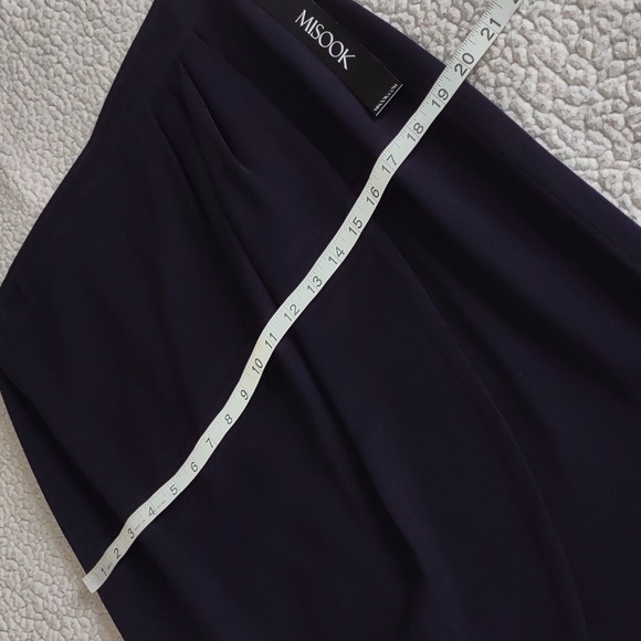 NWT Misook XL Blue Pleated Stretch Waist Tulip Petal Skirt - Picture 8 of 15